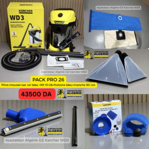Pack Karcher WD3 promo Pro (manche inox+sac xxl)
